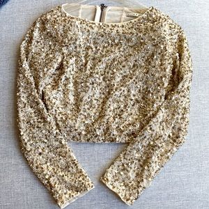 Alice & Olivia beaded crop top - 4